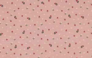 Jersey stof, GOTS, bloemen motief, roze. A.157-1