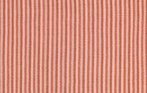 Double gauze stof, garengeverfde streep print, oranje/roze. A.173-1