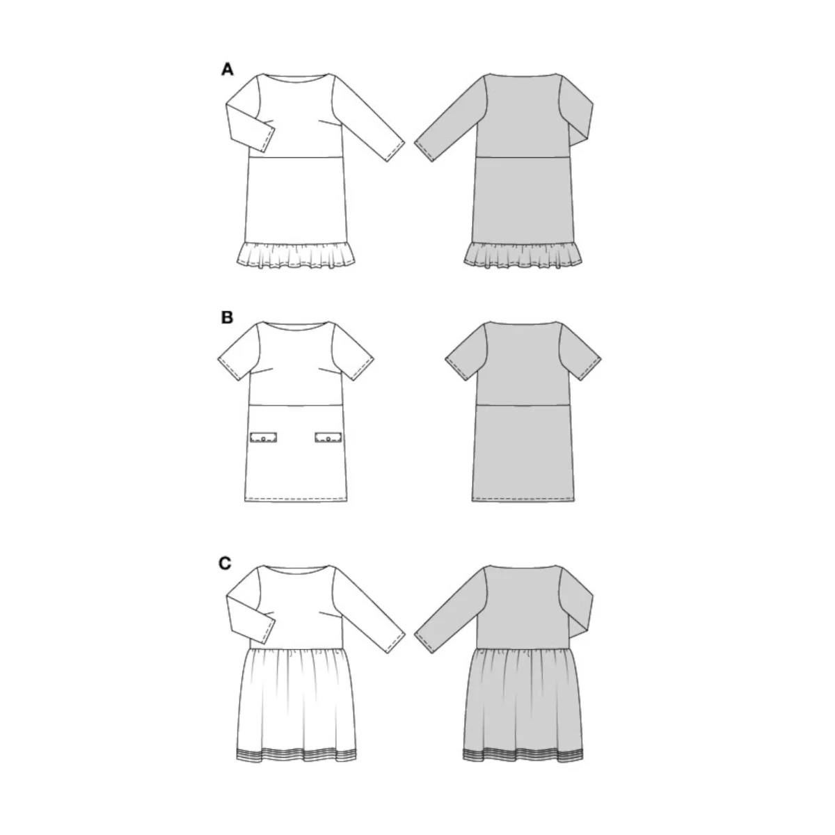 Burda Style, Naaipatroon jurk 5804-12