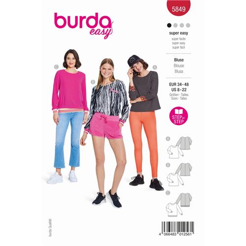 Burda Style, Naaipatroon blouse, 5849-1