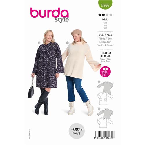 Burda Style, Naaipatroon jurk en top. 5866-1