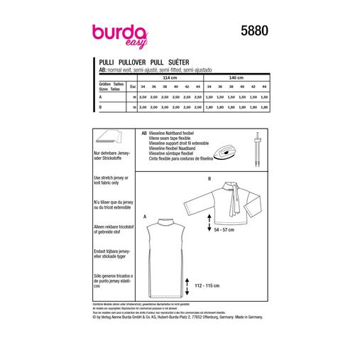 Burda Style, Naaipatroon top. 5880-8