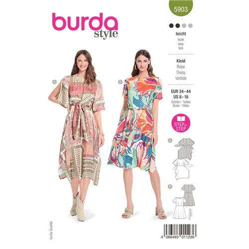 Burda Style, Naaipatroon jurk. 5903-1