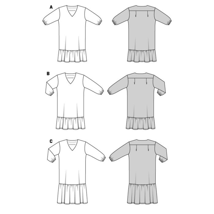 Burda Style, Naaipatroon jurk. 5907-11