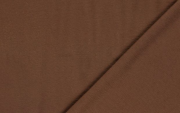 Geruwde crêpe tricot katoen stof, washing look, roest. A.188-3