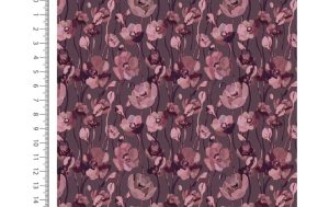 Jersey digital stof, paars. A.194-1