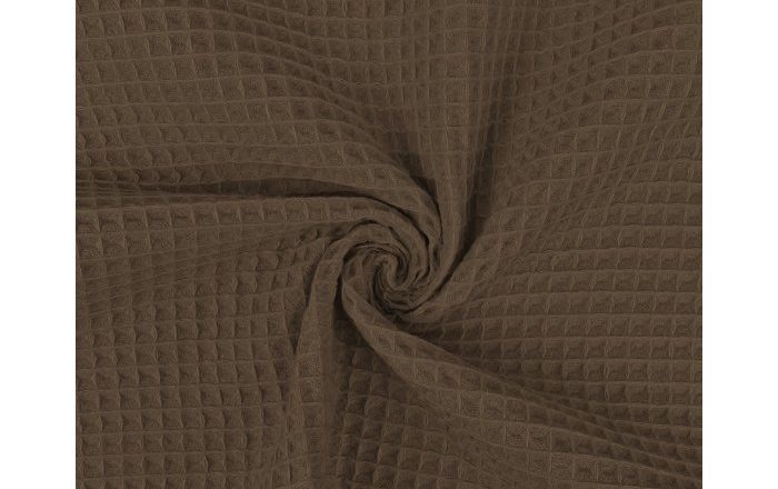 Wafeldoek stof, bruin. WA58-1